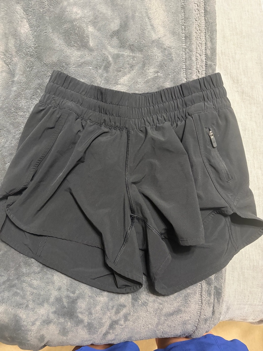lululemon athletica Black Running Shorts with Zipper Pocket